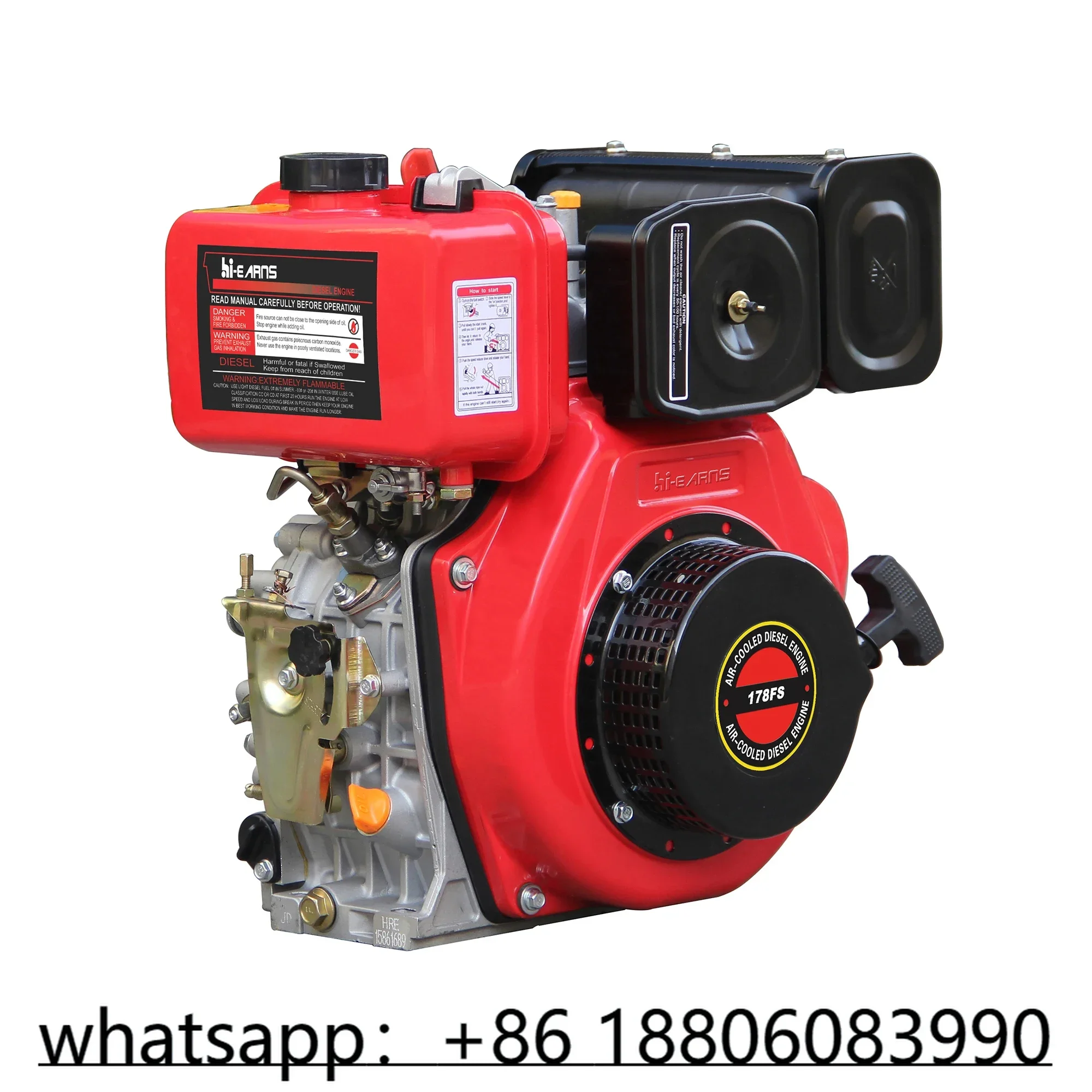 Red colour air-cooled 6h·p small die·sel engines