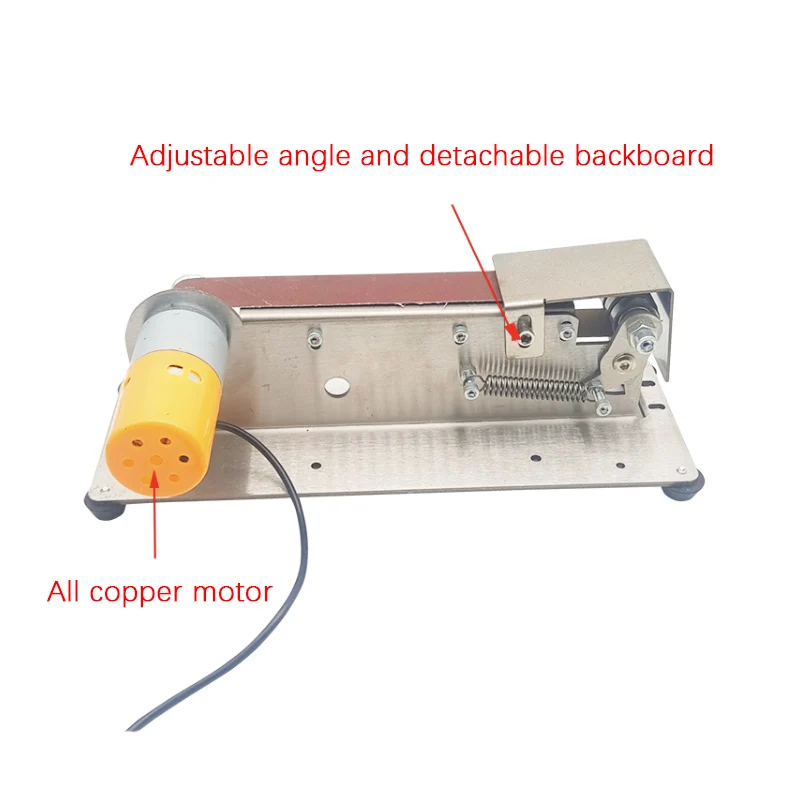 Afilador de cuchillos pequeño, amoladora de cuchillos multifuncional, mini máquina de micro Correa, amoladora de ángulo fijo de escritorio en miniatura