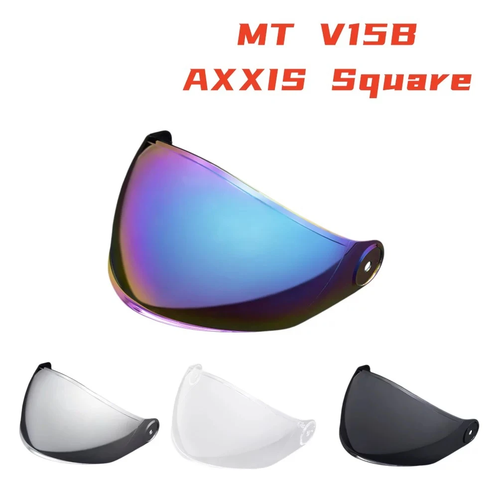 スクエアシールド-3-4-ハーフヘルメットレンズ-mt-axxis-v15b-と互換性あり-ヘルメットミラーを通して昼夜を問わず日差しを防ぐ