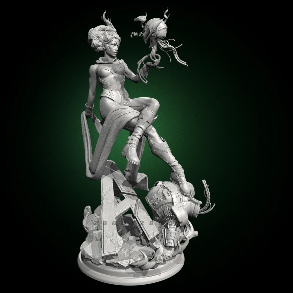 The height of man 30mm 40mm 65mm Resin model Interstellar female warrior colorless and self-assembled （3D Printing ）TD-7469B/3D