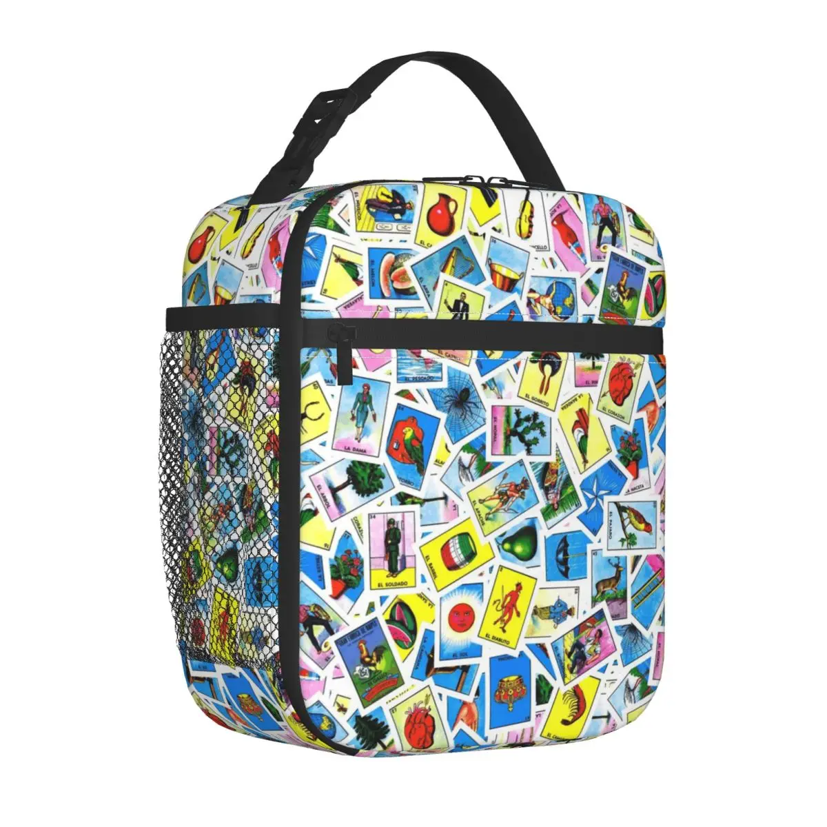 Loteria Card Mexican Bingo Lottery Insulated Lunch Bag for Women Resuable Cooler Thermal Bento Box Office Picnic Travel view 2