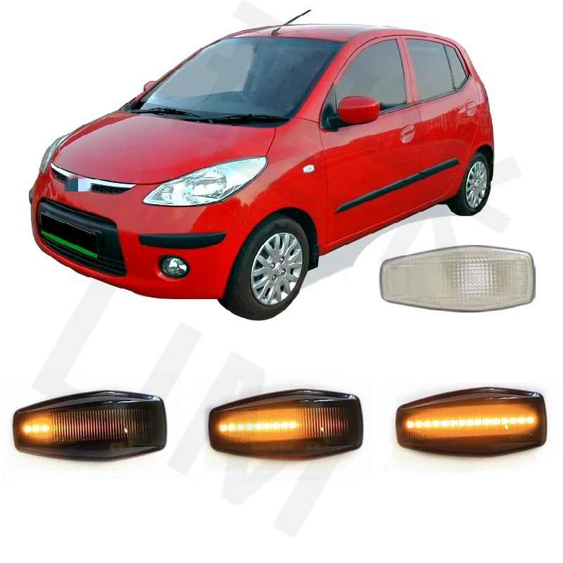 for Hyundai i10 PA 2008 2009 2010 2011 2012 2013 Sequential Indicator Dynamic LED Side Marker Signal Light