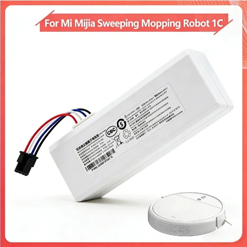 

5200mAh Lithium Battery for Xiaomi 1C Mijia Mopping Robot Vacuum Cleaner Restore Cleaning Performance High Capacity Spare
