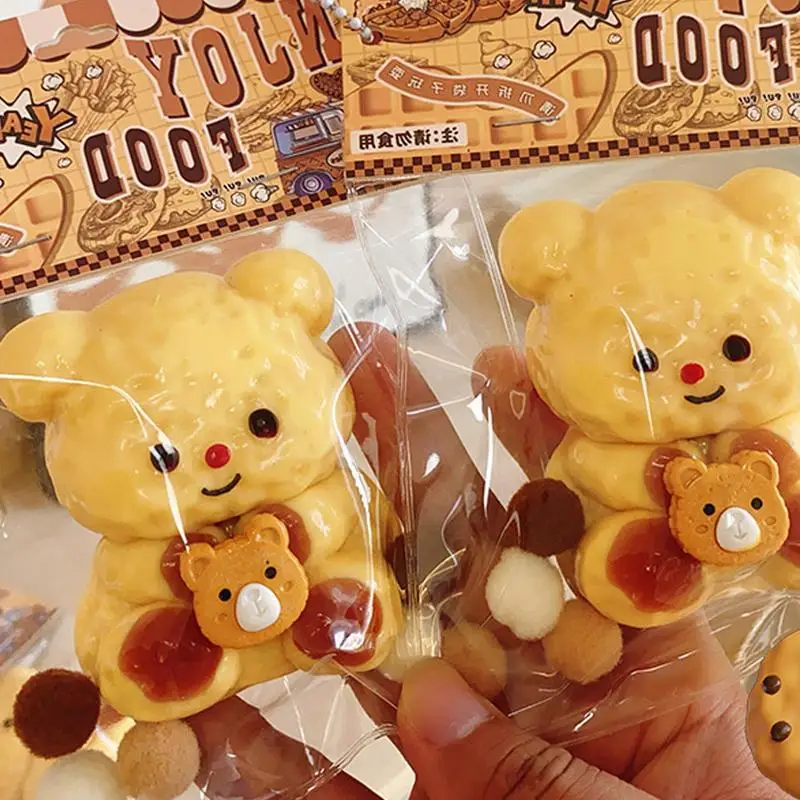 Quetschspielzeug Bär Stressspielzeug Langsam steigendes Zappeln für Reisen Schreibtisch Verwenden Strumpf Halloween Weihnachten Jagd Klassenzimmer Party Geburtstag