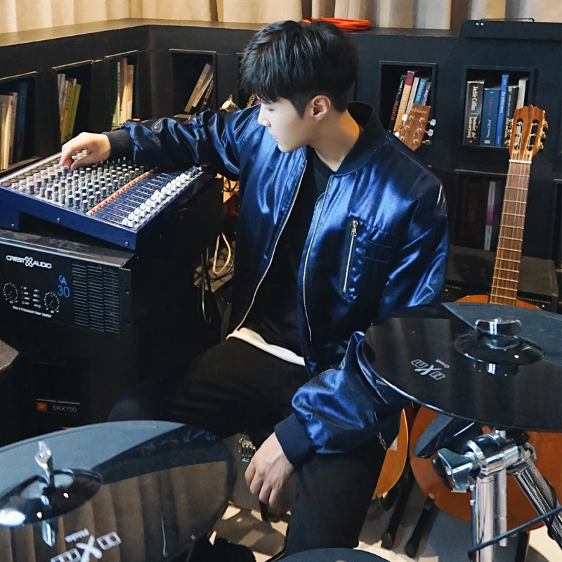 

Мужская утепленная хлопковая куртка-бомбер MRCYC в корейском стиле, свободного кроя, с длинными рукавами, с карманами, однотонная