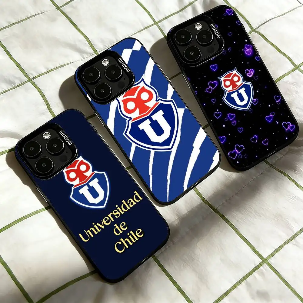 

C-Chile U-University Phone Case For iPhone 17,16,15,14,13,12,11 Plus,Pro Max,XS,Colorful Silver Black Cover