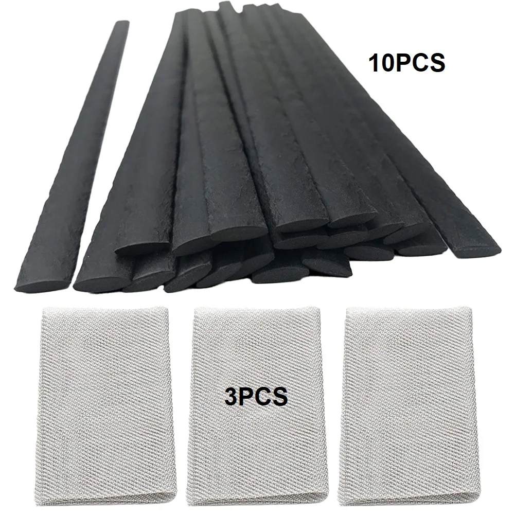 Reparaciones de canoa para reparación de parachoques, Kit de reparación de parachoques, varillas de reparación de plástico, flexibilidad, Material PE modificado, negro y plateado