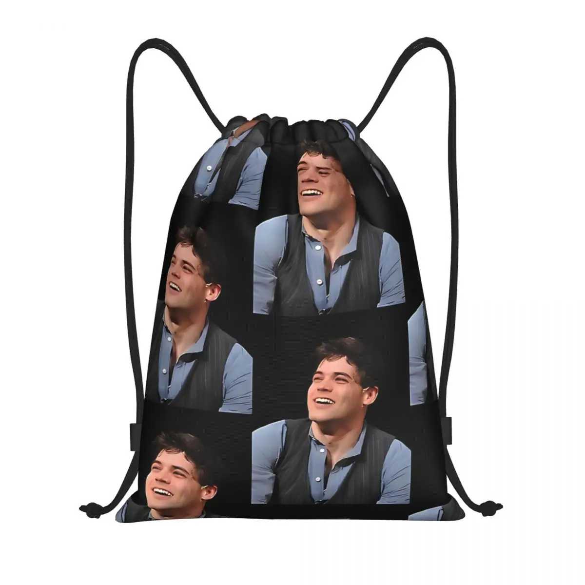 Custom Jeremy Jordan Newsies Drawstring Pocket Backpack Men Women Lightweight Gym Sports Waterproof Backpack for Yoga