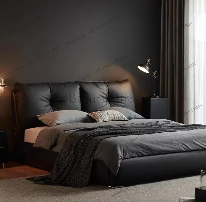 Bed 2 People Queen Full Size Bed Frame Frames Italian Minimalist Marriage Beds Double Beds Home Bedroom Furniture