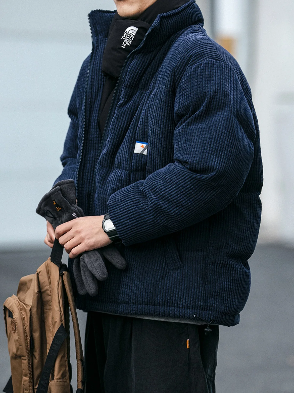 

Autumn Winter Thiened Corduroy Men's Jaet Stand Collar Bread Sle Cotton Coat Warm Loose Fit Japanese Retro Sle Youth ...