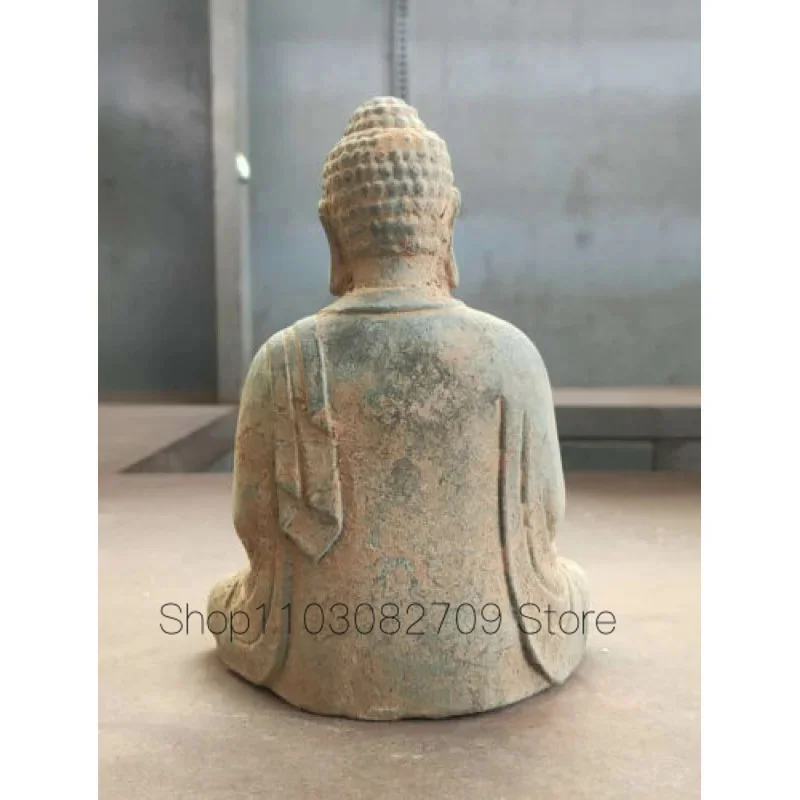 Tibetan Buddhism Shakyamuni Sit Buddha Tathagata Bronze Terracotta old Statue