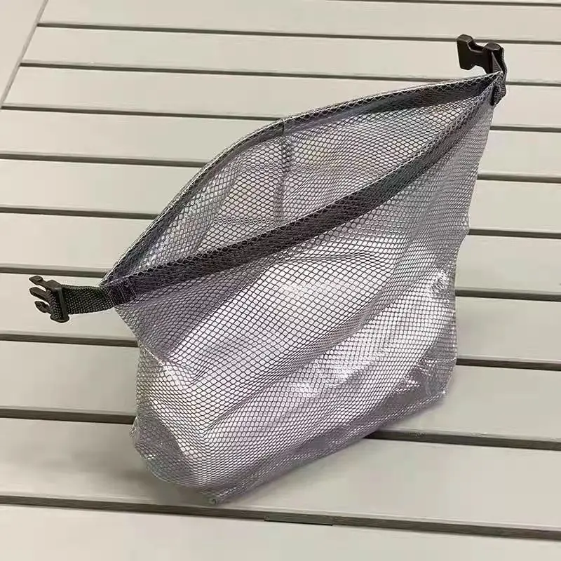 Borsa da viaggio pieghevole Borsa da lavaggio in rete PEVA Borsa da bagno multiuso per trucco trasparente impermeabile Turismo Cosmetico