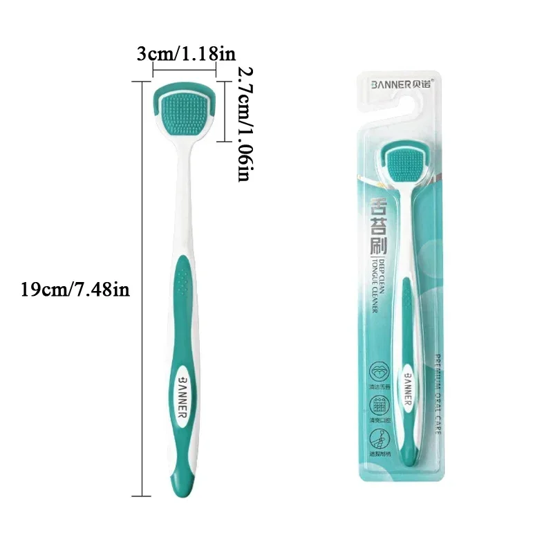 Double Side Tongue Cleaner Brush For Tongue Cleaning Oral Hygiene Tools Tongue Scraper Toothbrush Fresh Breath