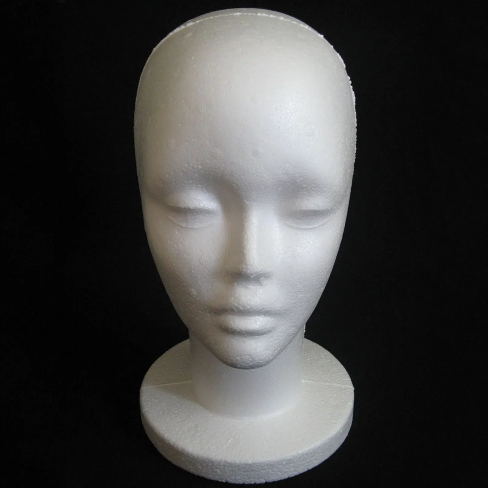 Female Styrofoam Mannequin Manikin Head Model Foam Wig Hair Glasses Display