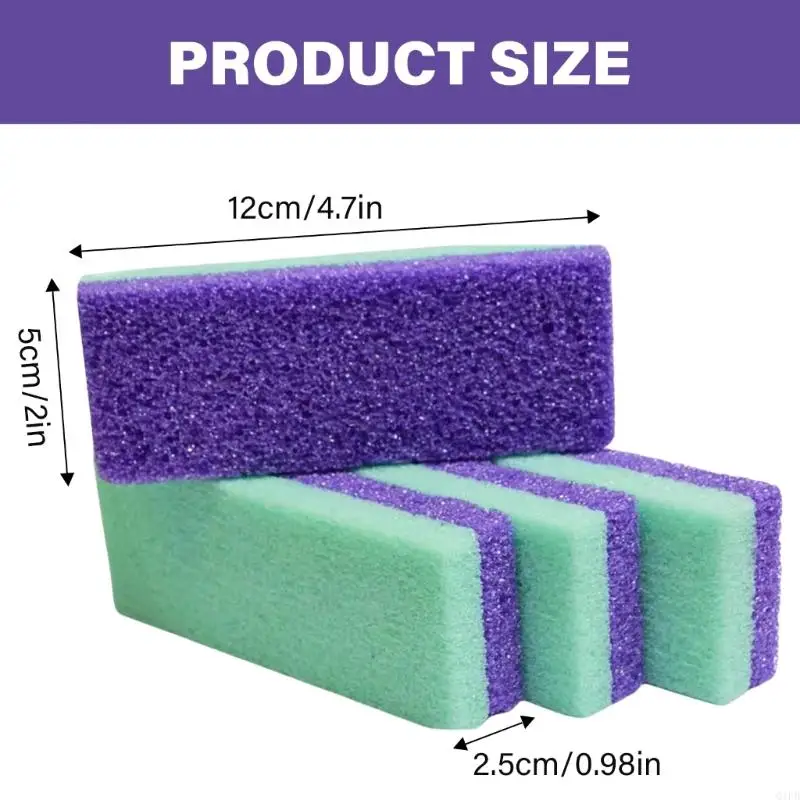 Q1FB 4 Pieces Foot Pumice Stone Callus Remover Foot Scrubber Comfortable Double Sided Foot Scrub for Dead Skins