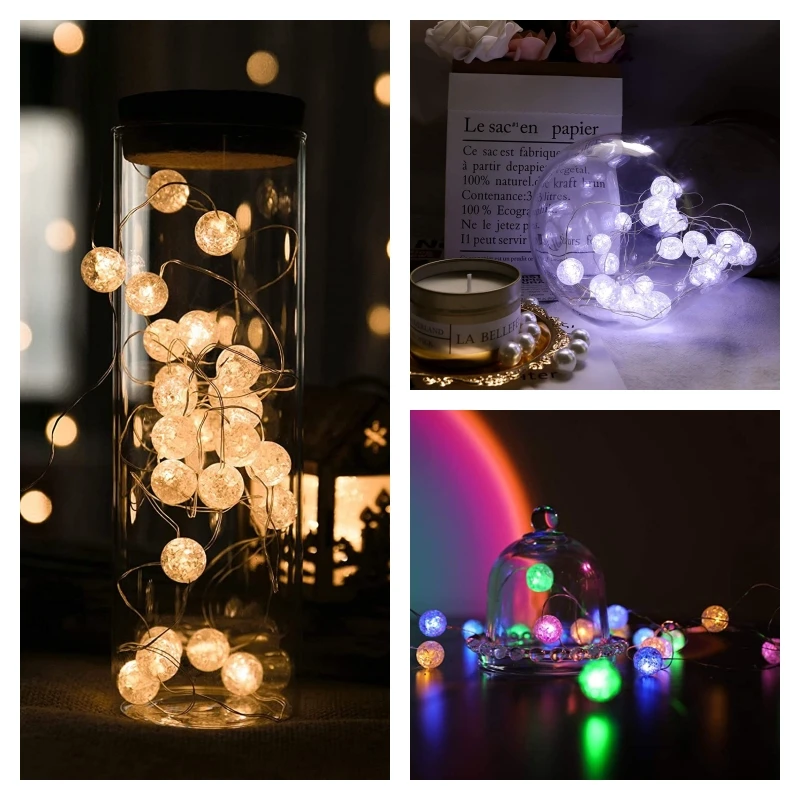 Led Lights Slinger Fairy Lights String Ag13 Batterij Werkende Slinger Kerstversiering Bruiloft Kerstboom Nieuwjaarsdecor