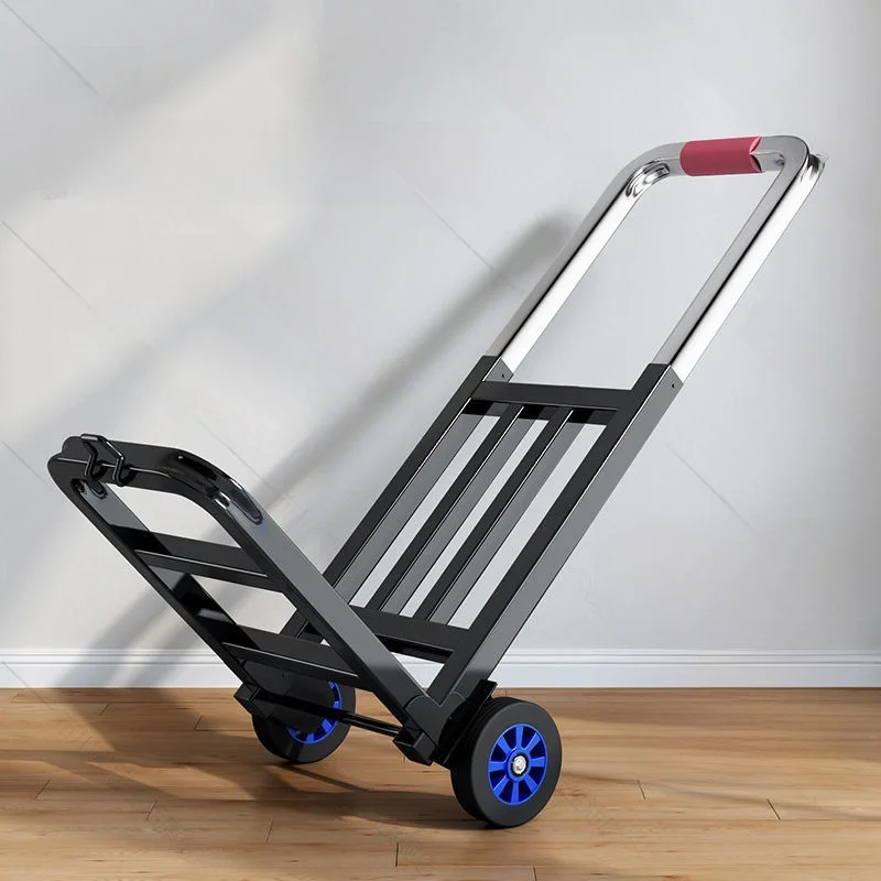 ポータブル手引き式ショッピングカート小型貨物トラック鉄製家庭用野菜購入や荷物運搬用