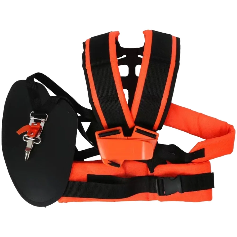 /Orange /Black /Padded Double Shoulder Strap Harness With Metal Buckles For Grass Trimmer Lawn Mower Gardening Tool Accessories