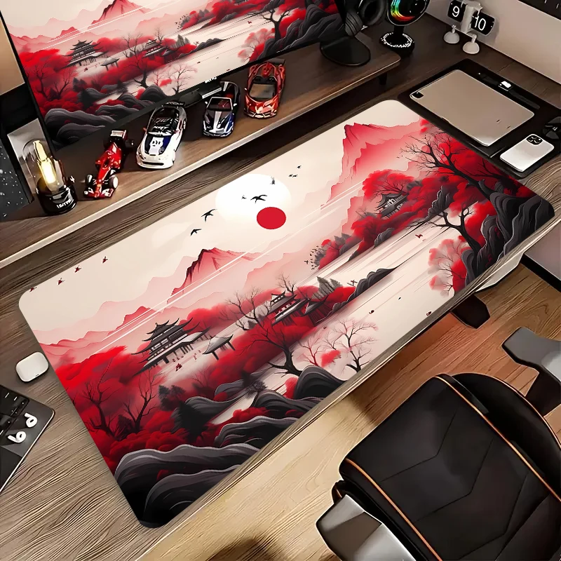 

Sakura Blooms Mousepad Anime Gaming Large Mousepad New Gamer Computer Non-Slip Rubber XXL Keyboard Mats Aesthetic Decor Desk Mat