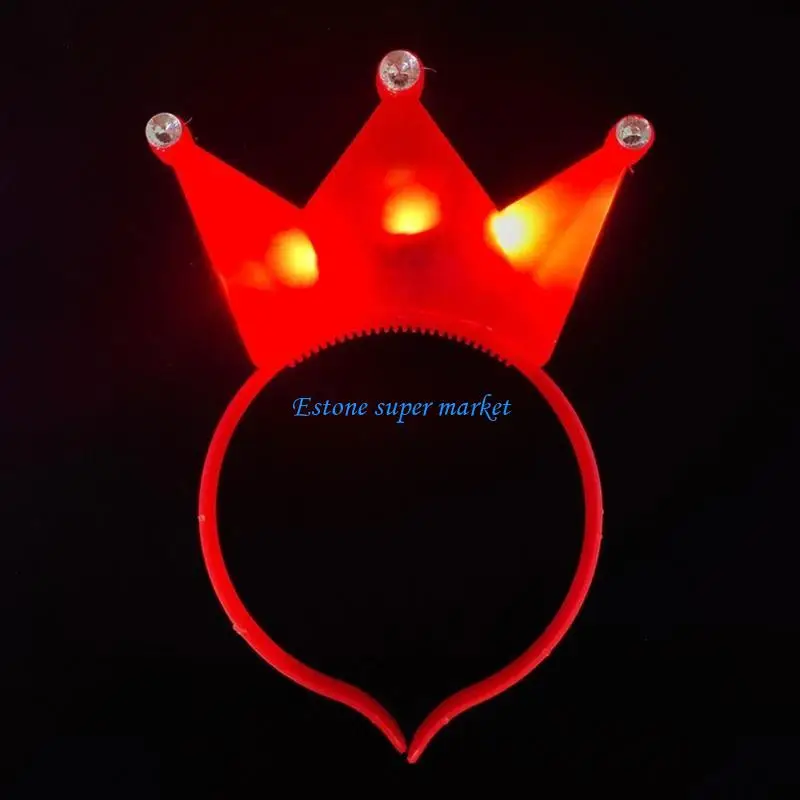 

090B 5 Pack LED Headband Light Up Crown Hair Accessories for Birthday Wedding