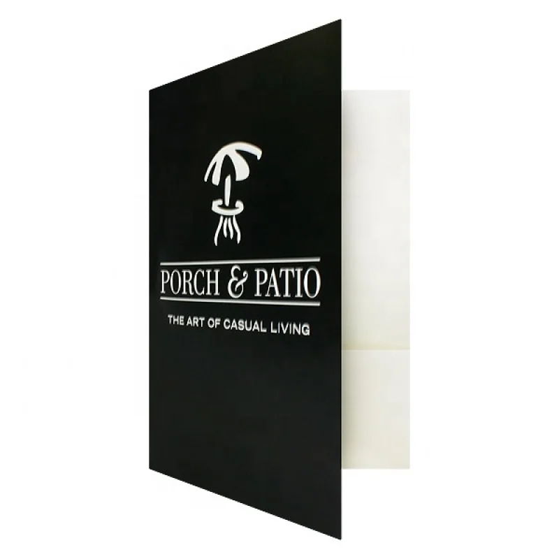 Cheap Printed 2 pockets custom paper file presentation folder for file and business card