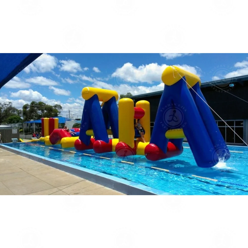 

Inflatable Water Obstacle Course for Summer Events and Water Parks Easy to Set up and Enjoy