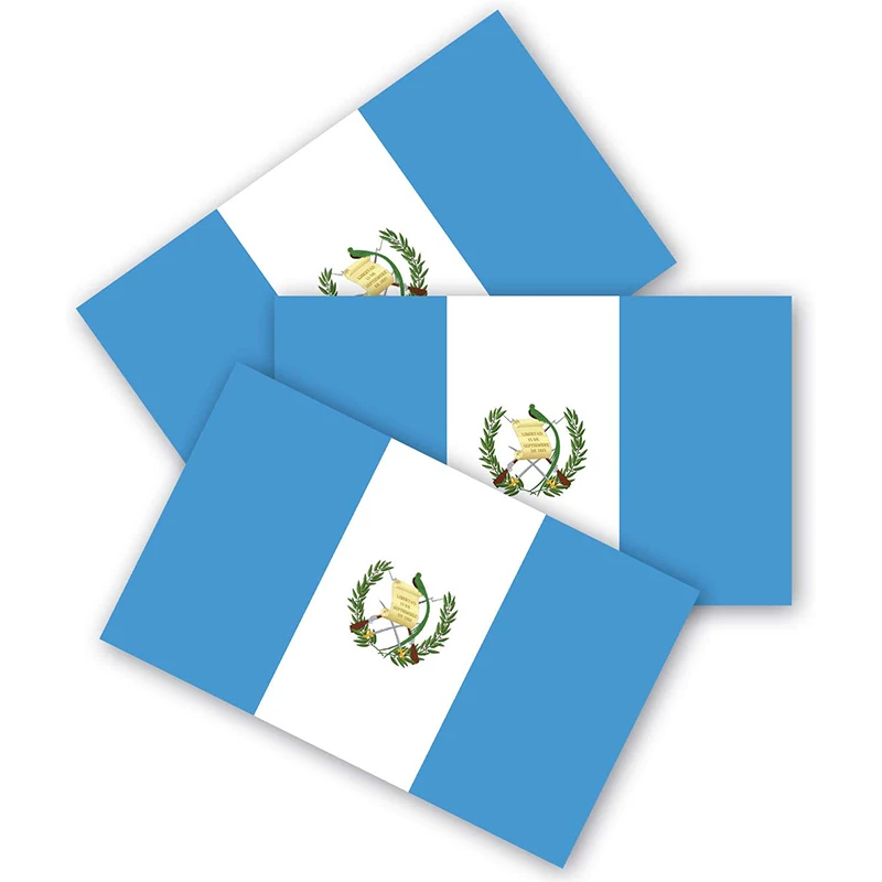 Guatemala Flag Bumper Stickers 3 Packs Are Made of Durable Waterproof Material,motorcycle Helmet Trunk Truck Vinyl Decals