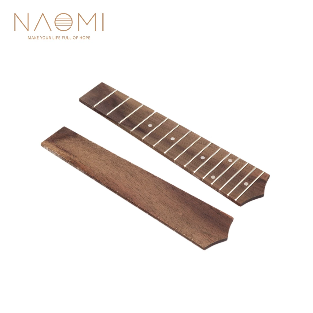 

NAOMI Ukulele Fretboard 21" Ukulele Fretboard Fingerboard 15 Frets Rosewood For Soprano Ukulele Guitar Parts Accessories New