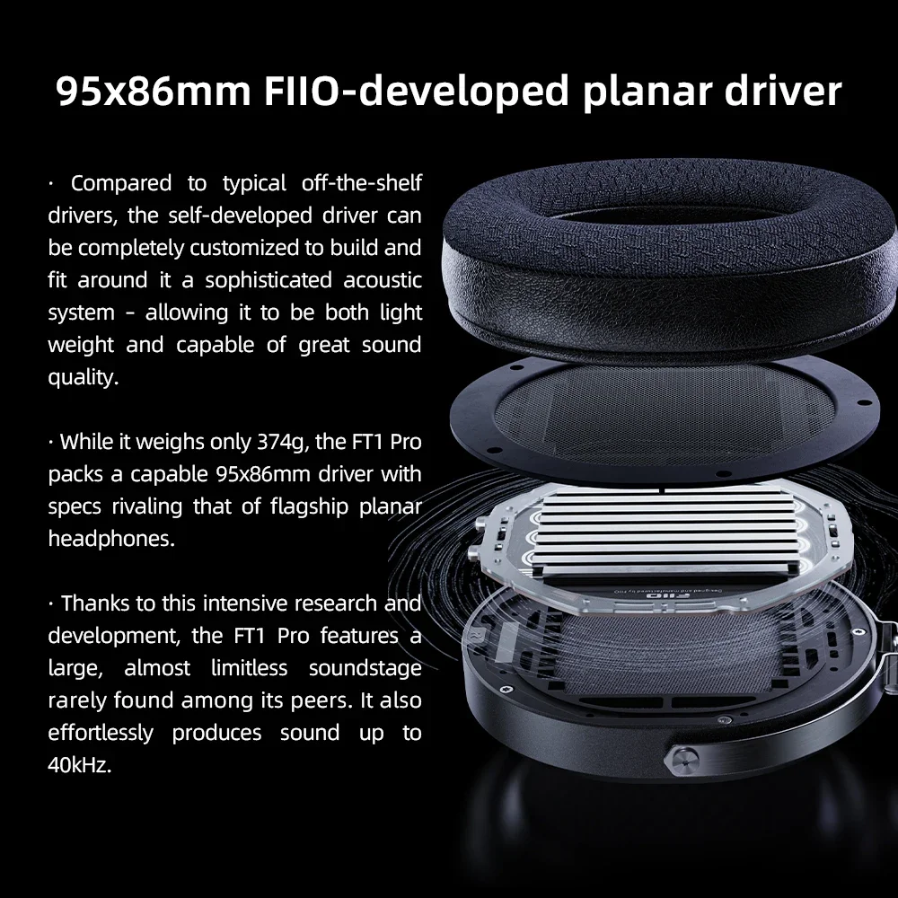 FiiO FT1 Pro オープンバック プレーナー ドライバー ヘッドフォン