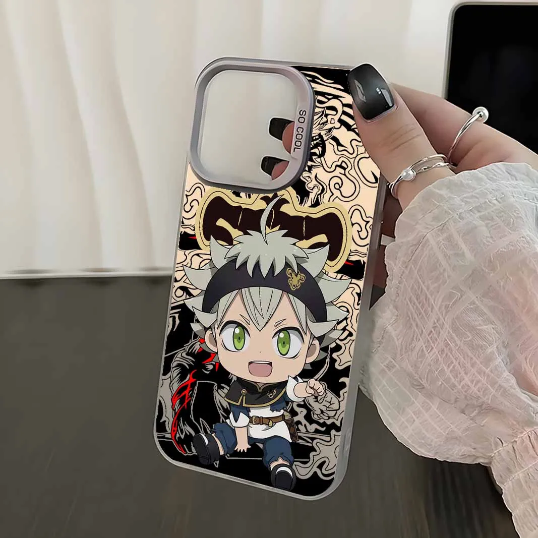 Novo dos desenhos animados bonito trevo preto capa para samsung galaxy s25 borda s24 s23 s22 s21 s20 fe ultra silicone colorido prata caso de telefone