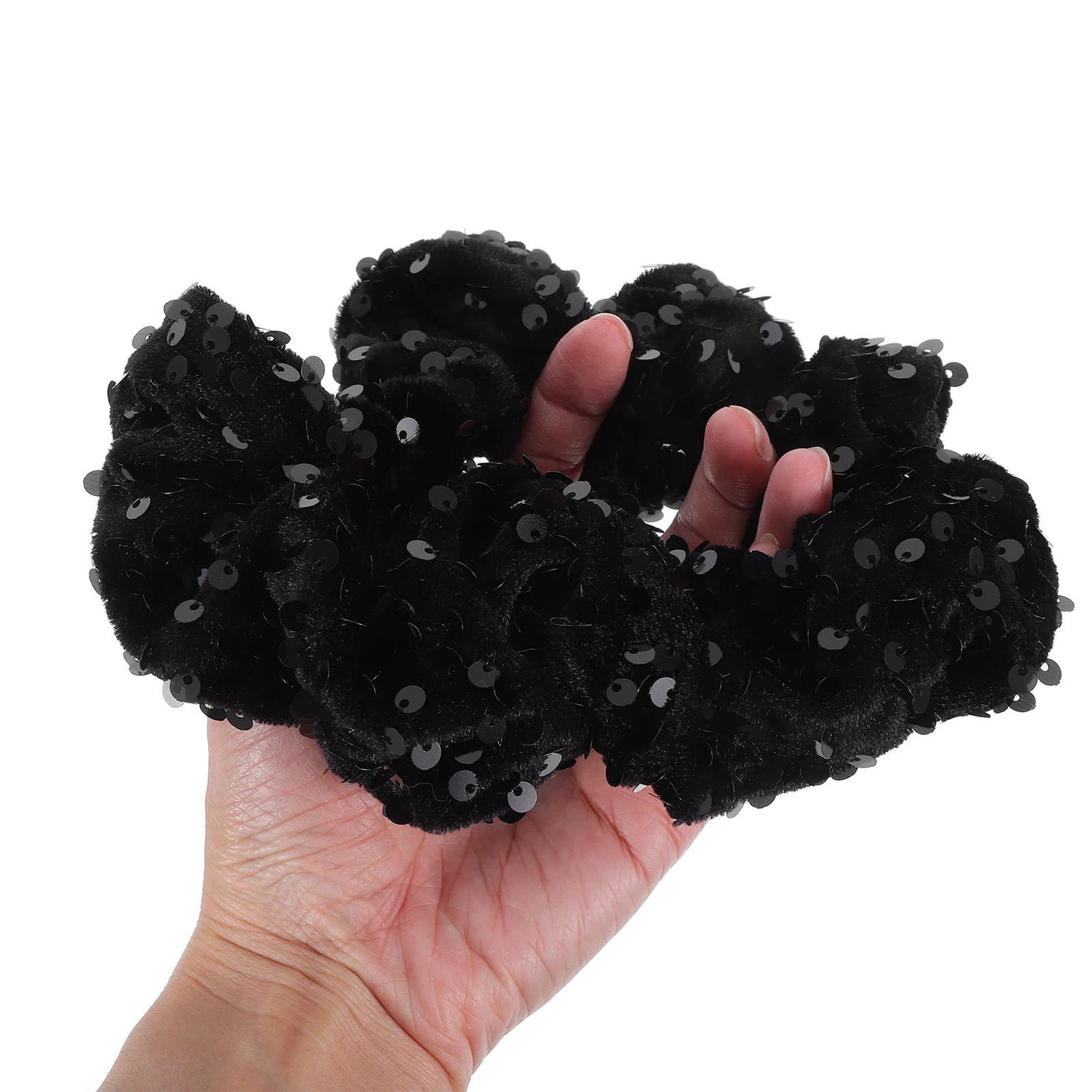 

2Pcs Black Scrunchies Elastic Velvet Women Elastic Scrunchies Hair Ties Ponytail Holders Hair Accessories Women Girls