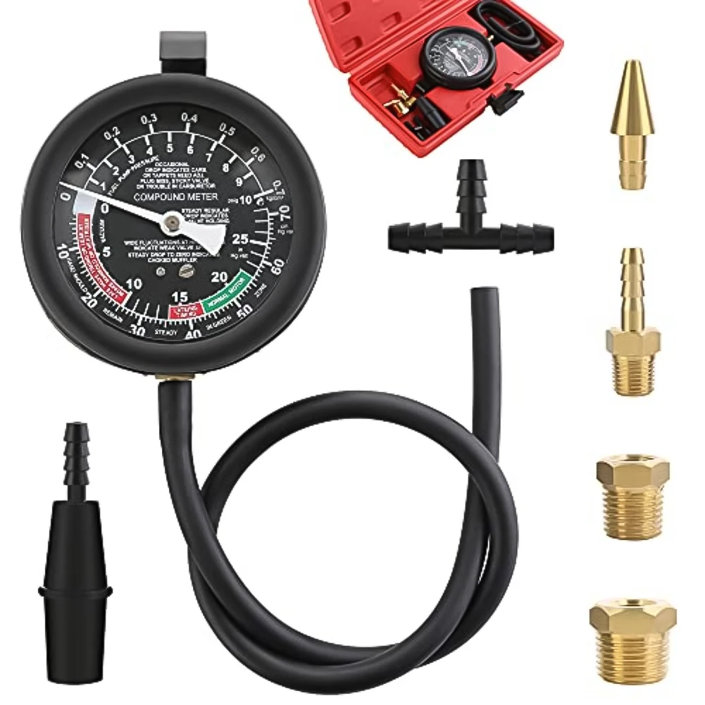 

Carburetor Pressure Fuel Pump Tester Fuel Pump Pressure Test Emission Control Diagnosis Car Vacuum Pressure Gauge