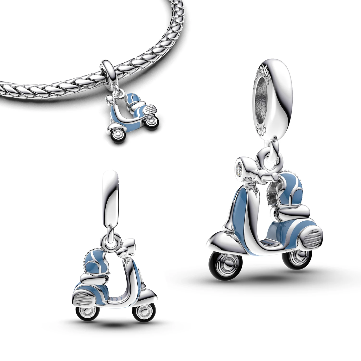 

925 Original Certified Charms High Quality Fine Jewelry Sterling Silver Hoops Woman Jewelry Pendants for Bracelets Original 925