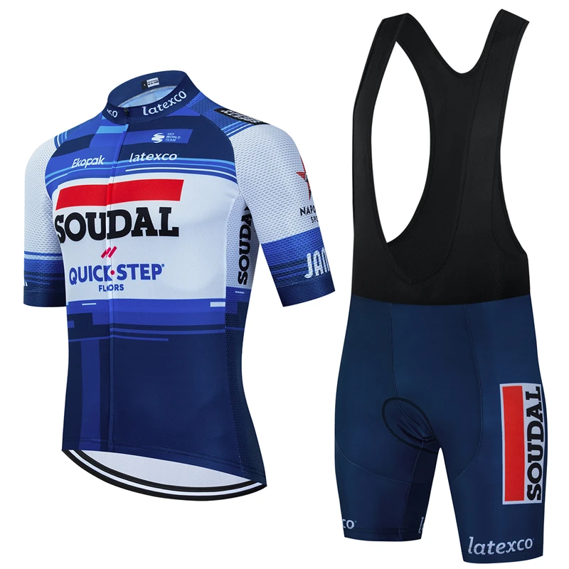 2023 Summer Quick Step Cycling Jersey Men's Short Sleeve Comfortable Breathable Mountain Race Cycling Team Suit Cycling Clothing