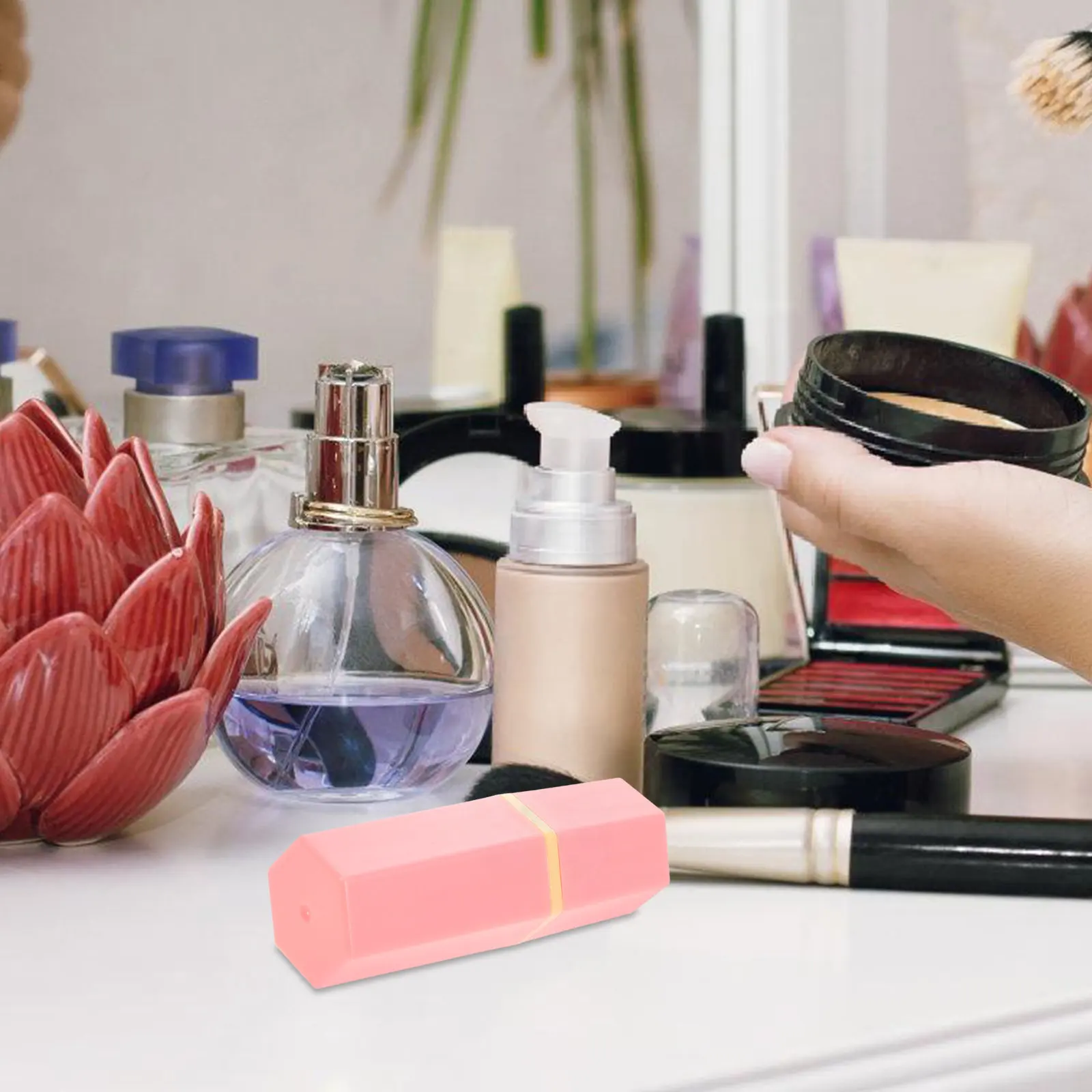 Rodillo Absorbente de Aceite de Piedra Volcánica, Limpiador Facial Portátil, Bola Absorbente, Herramienta de Viaje para Eliminar el Aceite del Rostro, Rodillo Volcánico