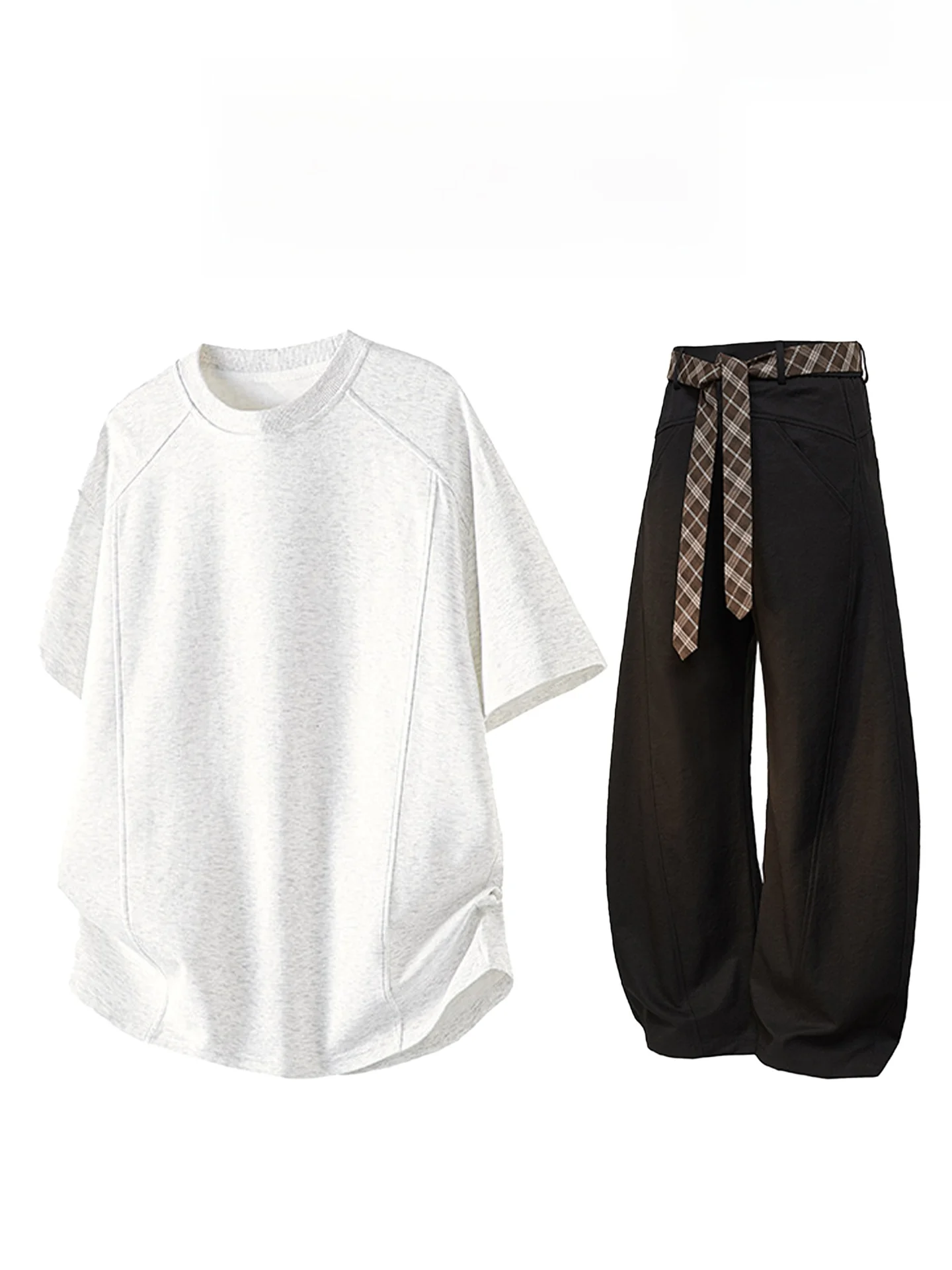 kadm-deer-t-shirt-destructure-americain-a-manches-courtes-ensemble-decontracte-ample-ete-polyvalent-pour-jeunes-melange-coton-polyester-vetements-de-sport