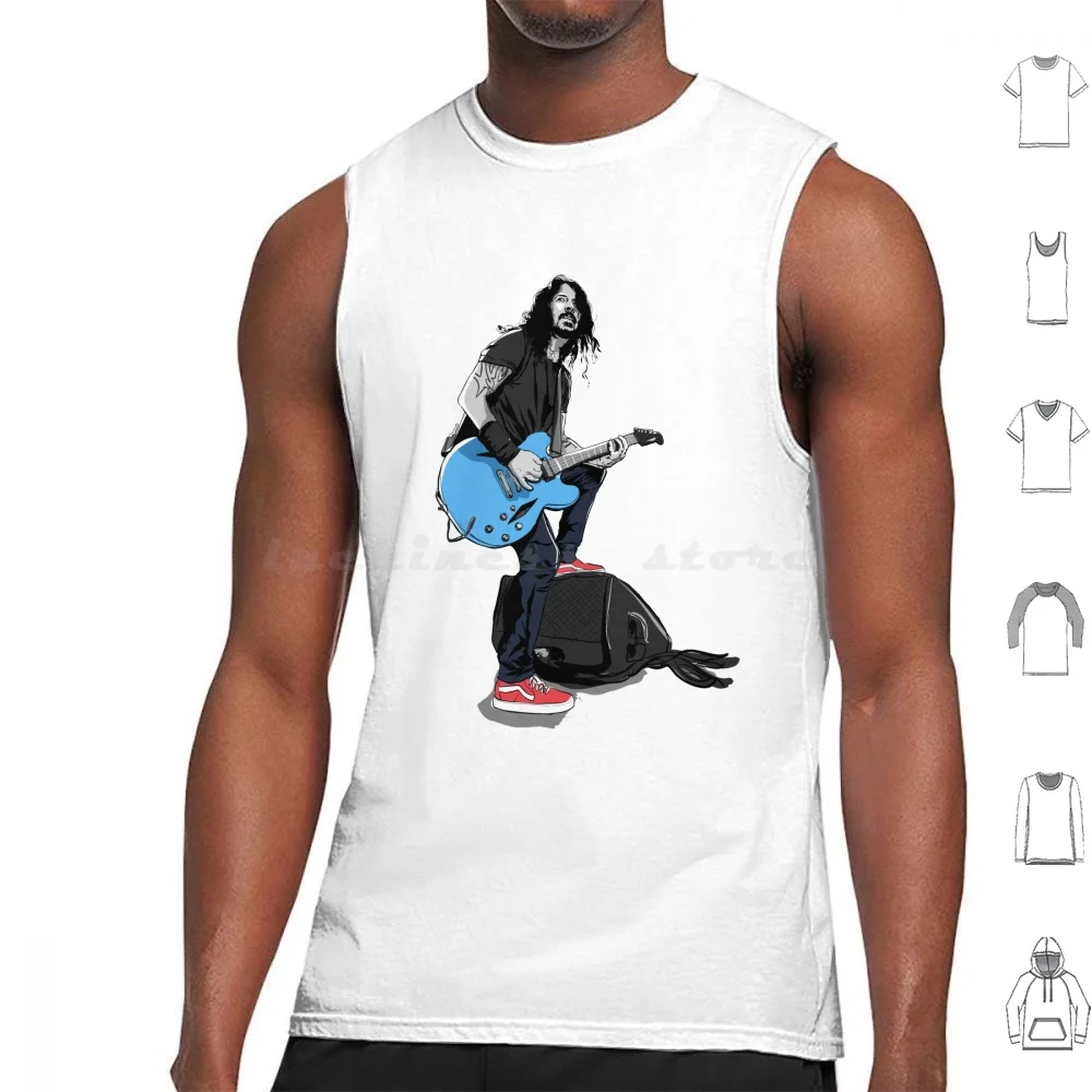 Dave Grohl تانك القمم سترة بلا أكمام الفرقة Dave Grohl Davegrohl