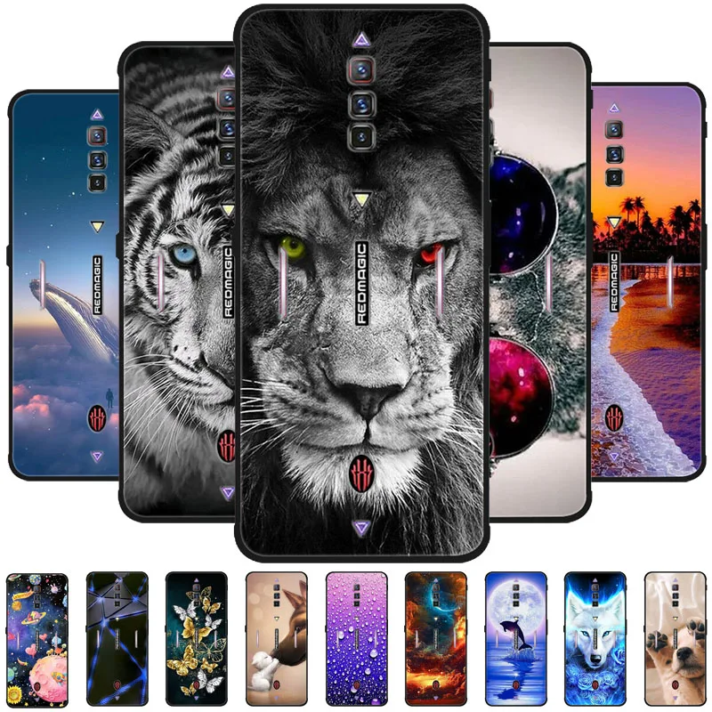 For ZTE Nubia Red Magic 6 Case Shockproof Soft TPU Silicone Phone Cover For ZTE Nubia Red Magic 6S Pro Capa Cartoon RedMagic 6