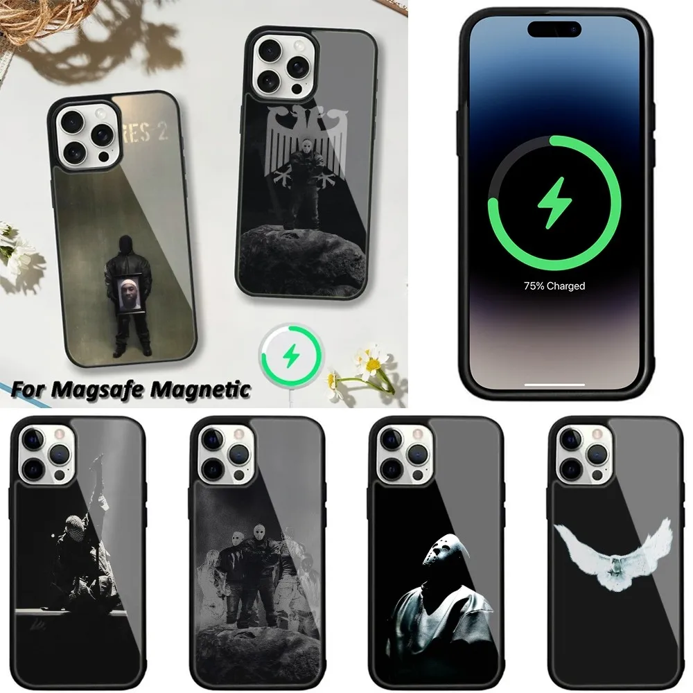 Rapper Kanye West Vultures   Phone Case For iPhone 15,14,13,12,11 Pro Max Plus Cases Wireless Charging