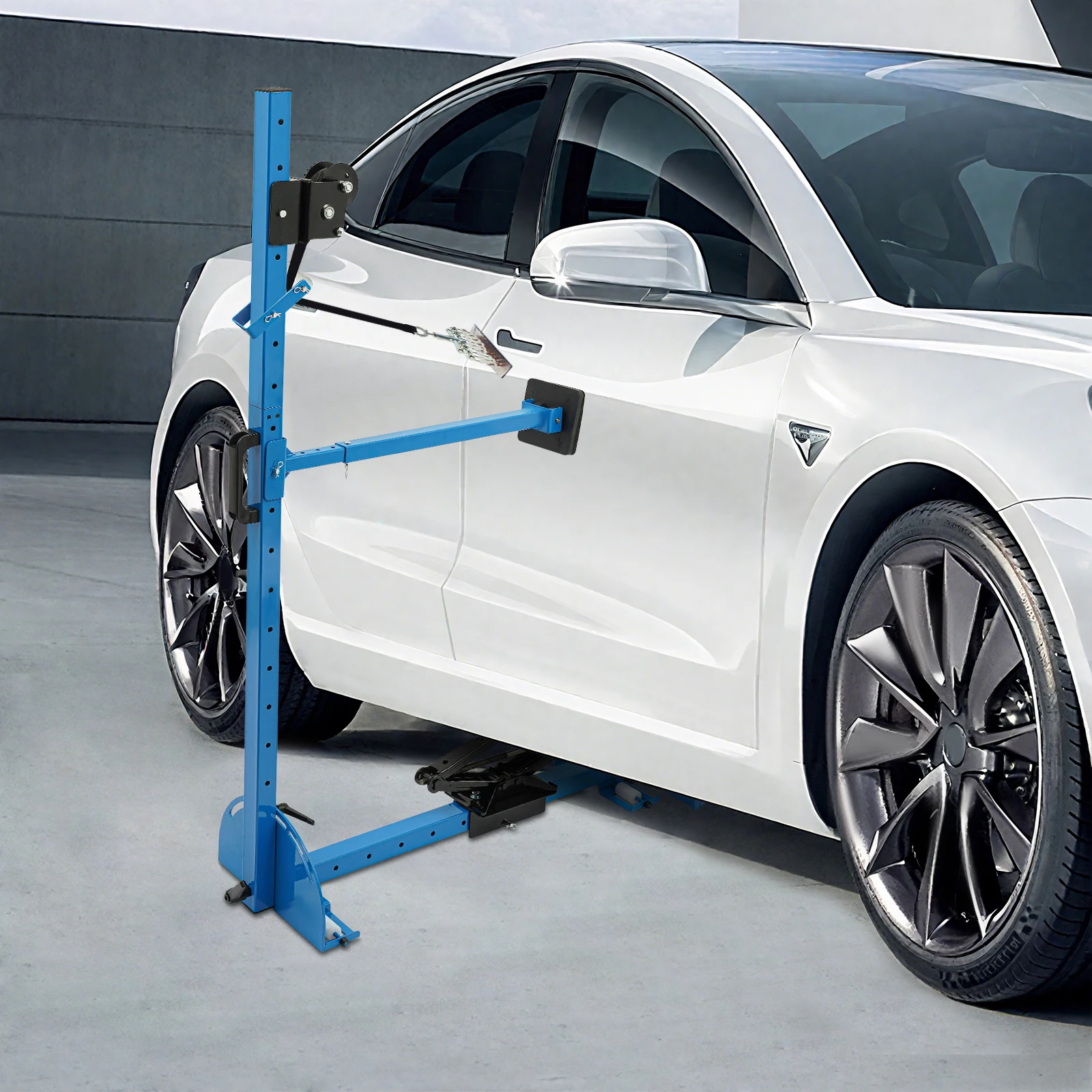 Car Dent Repair Tool, Pulling Performance Max. 1763.7 lbs Adjustable Winch Height for Wheel Arch Body Lower Door Sill Rear Hood