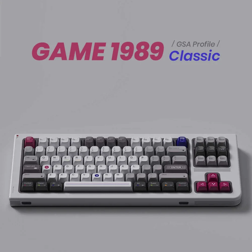 Imagem -03 - Abs Custom Retro High Gloss Keyboard Cap Gaming Keycap Tampão do Teclado Mecânico Perfil Gsa