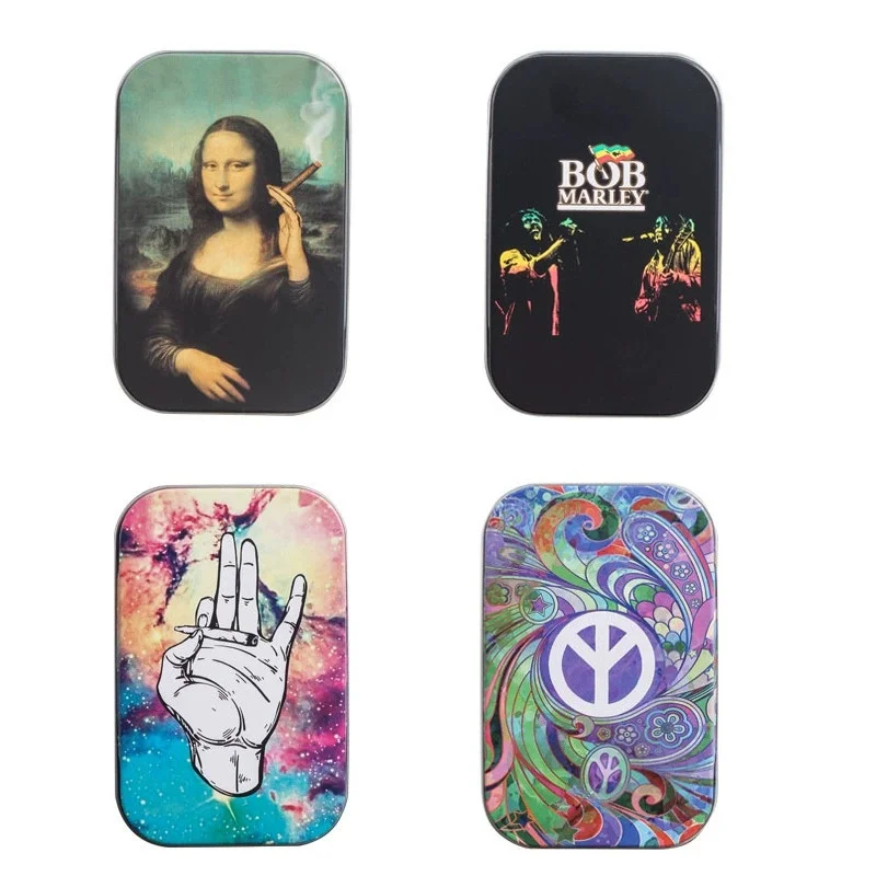 

Cigarette Case Box Tobacco Storage Humidor Rolling Paper Box Jewelry Candy Coin Key Organizer Tin Flip Gifts Sealed