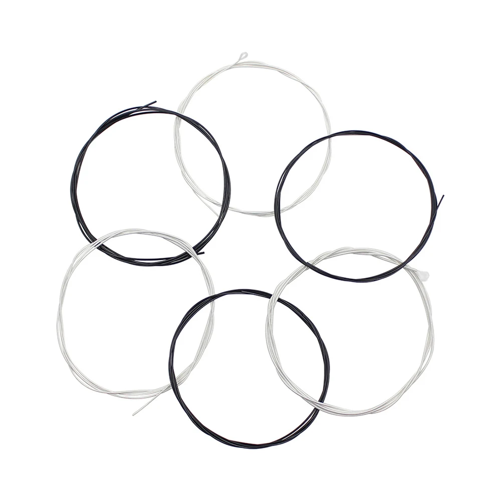 6Pcs Classical Guitar Strings Black White Nylon Strings Classic Guitar String Musical Instrument Replacement Parts & Accessories