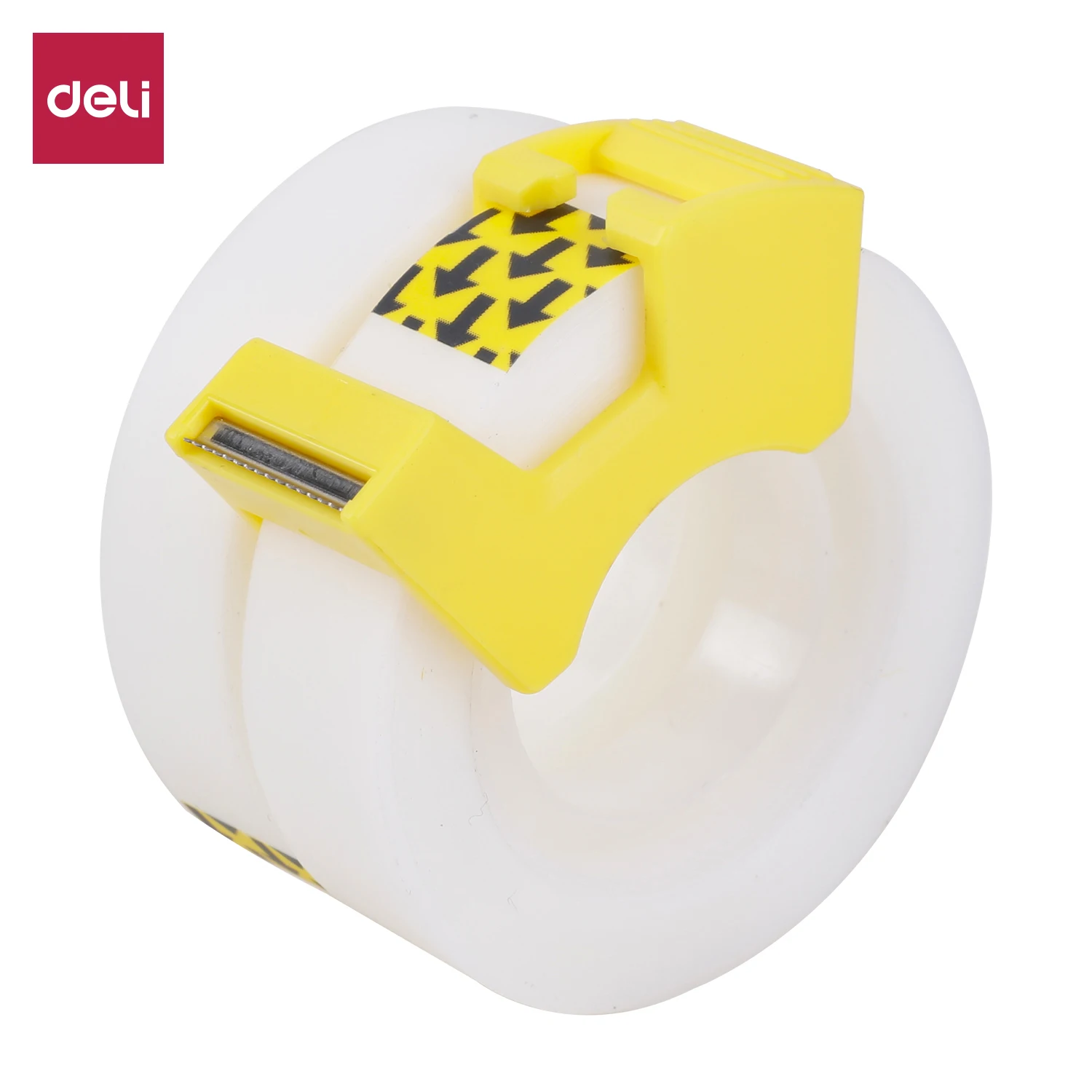 Set Dispenser Pita Deli dengan Pita Perekat 12mm x 18.3m, 2 Gulungan, Kuning