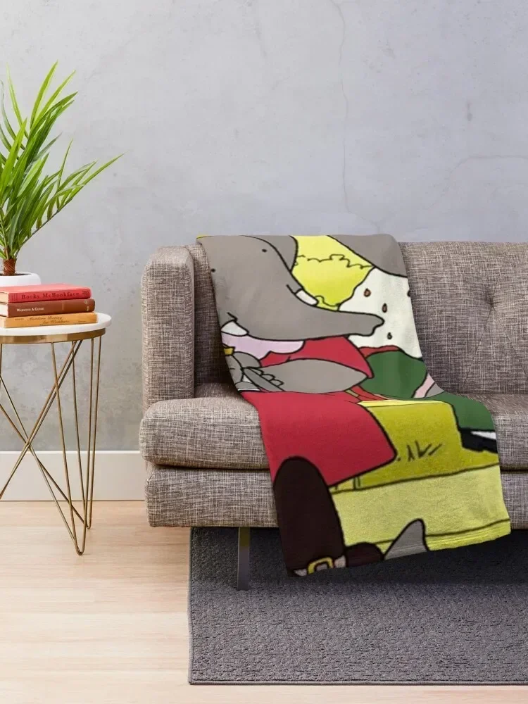 King Babar queen celeste and the family Throw Blanket christmas decoration Decorative Sofa Blankets