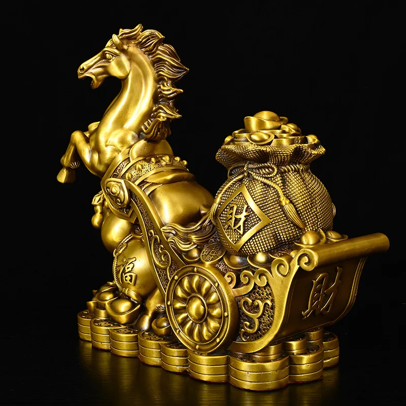 

Brass Ornament for Wealth Success, Office and Living Room Gift, Zodiac Horse Decoration