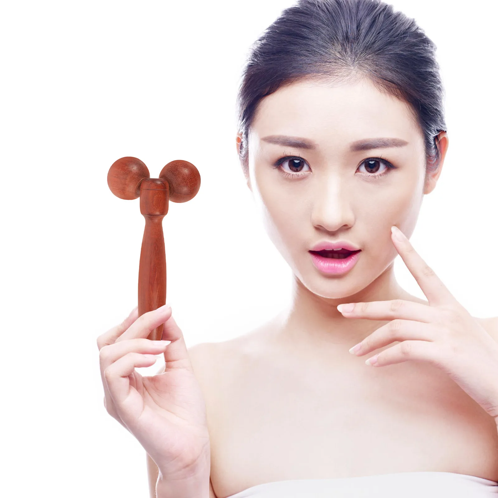

Wooden Face Massager Large Size Red Hu Manual Roller for Facial Body Massage Tools Skin Care Round Walker Woman Eye