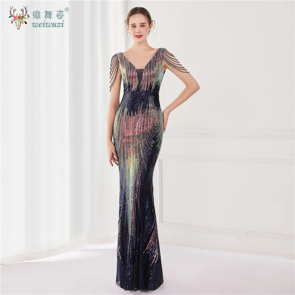 Vestidos de Noche sexis con espalda descubierta y lentejuelas para mujer, vestido elegante de cola de pez para fiesta de cumpleaños y boda, vestidos largos ajustados de lujo para graduación