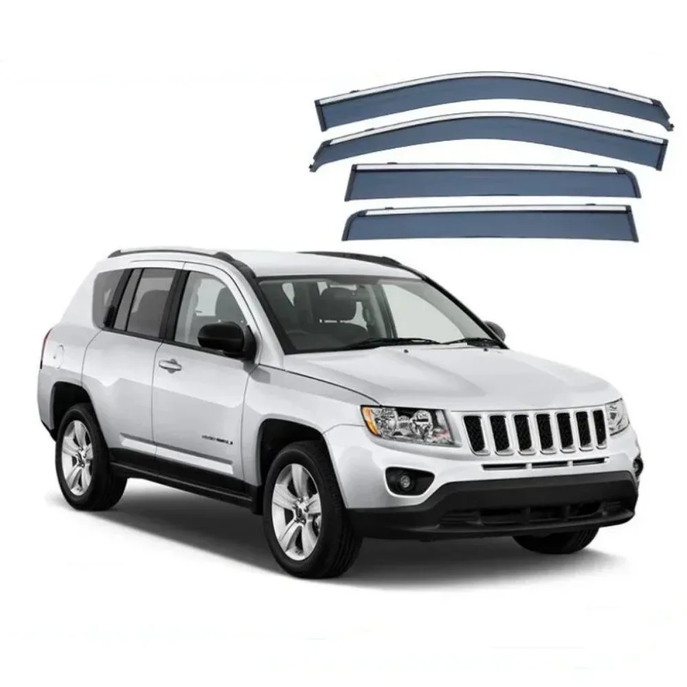 Window Visor Rain Exterior Part Body Kit Accessories For Jeep Compass 2006 2007 2008 2009 2010 2011 2012 2013 2014 2015 2016 -20