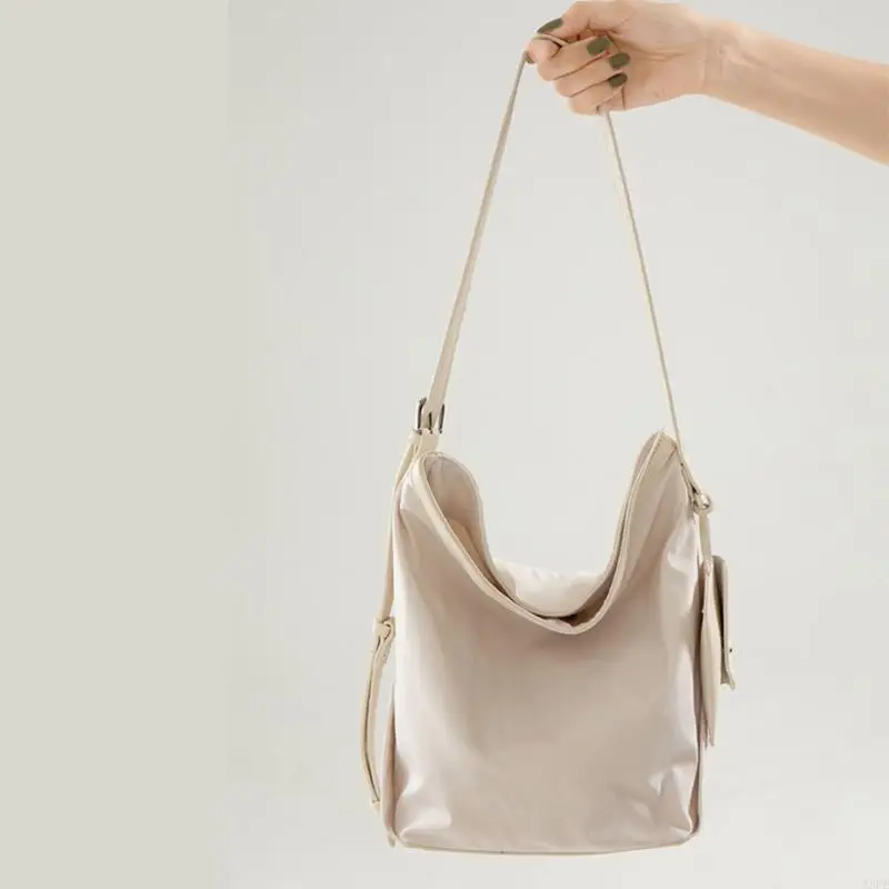 

Модная нейлоновая сумка большой емкости для женщин, рабочая сумка с регулируемым ремешком, компактный дизайн с декоративным